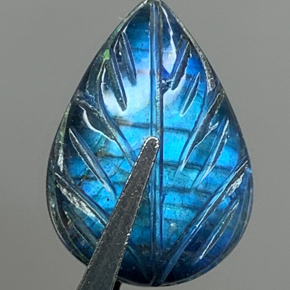 Labradorite Leaf Cabochon *Blue Flash*
